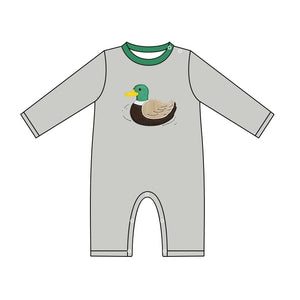 LR1027 pre order long sleeves mallard duck grey romper