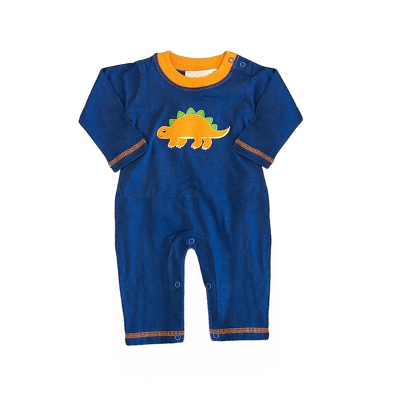 LR1028 pre order long sleeves dinosaur navy romper