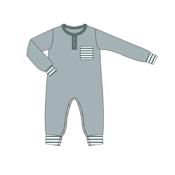 LR1107 Pre-order  long sleeve grey boys sleeper