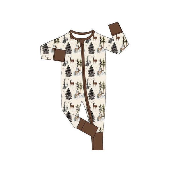 Pre-order LR1180 Baby boys deer zipper romper ( Deadline June 30 )