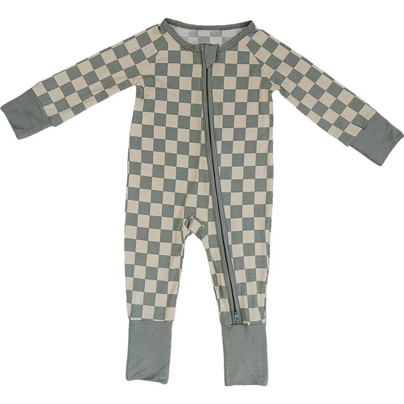 LR1602 pre order long sleeves checkerboard zip sleeper