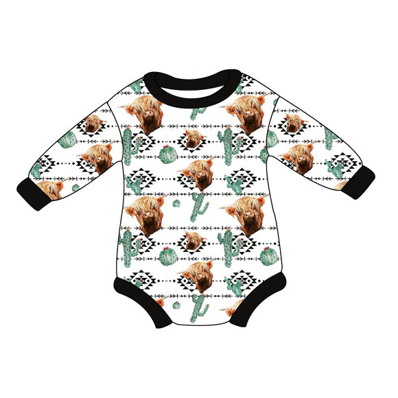 LR1679 pre order long sleeve western highland cow bubble