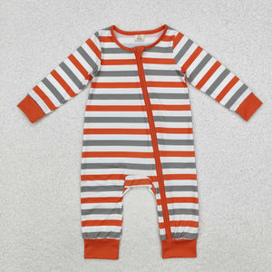 LR1732  long sleeve steiped orange sleeper