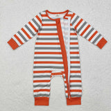 LR1732  long sleeve steiped orange sleeper