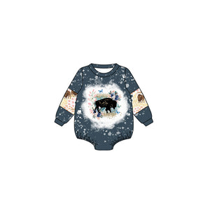 LR1809  pre order long sleeve western cow sleeper