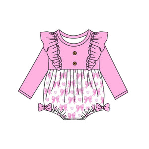 LR1002 pre order long sleeve Valentine's days pink bow bubble