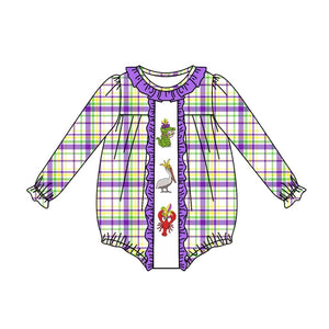 LR2048 pre order long sleeve Mardi Gras purple bubble