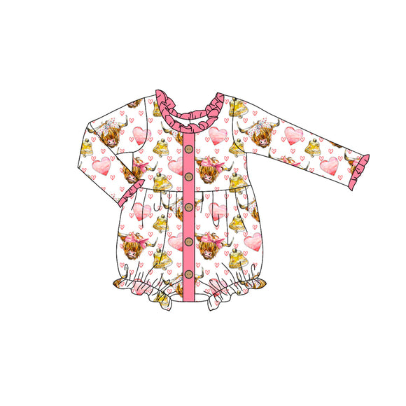 LR2088--pre order long sleeve Valentine's day western cow bubble