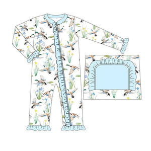 LR2095-pre order long sleeve mallard duck girls sleeper