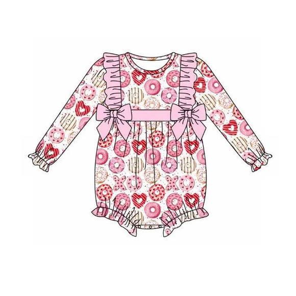 LR2096-pre order Valentine's days donut long sleeve bubble