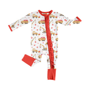 LR2117- pre order Easter rabbit red girls sleeper