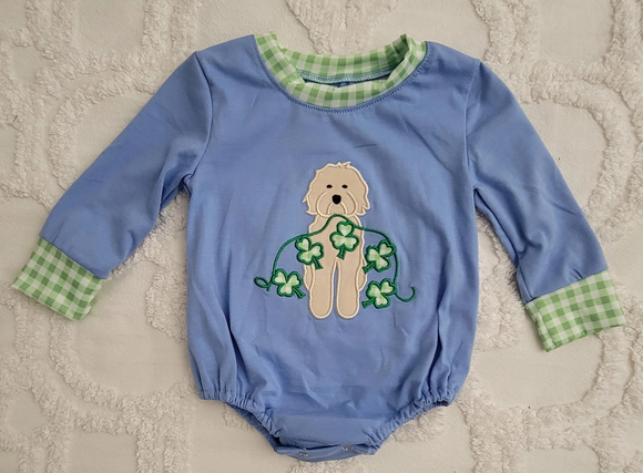 LR2138 pre-order baby boy clothes lucky dog boy winter St. Patrick bubble-2024.11.19