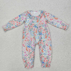 LR2141 baby girl clothes floral girl winter romper