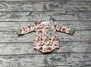 Pre-ordre LR2170 green brown cam pocket deer romper