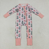LR2283 baby girls tree bow pink romper