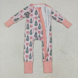 LR2283 baby girls tree bow pink romper
