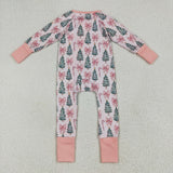 LR2283 baby girls tree bow pink romper