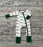 Pre-ordre LR2531 baby boys green fish zipper romper（Deadline Aug.26）