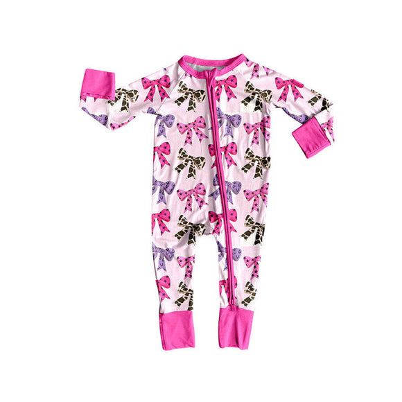 LR2585 pre-order baby girl clothes bows toddler girl winter romper-2025.9.9