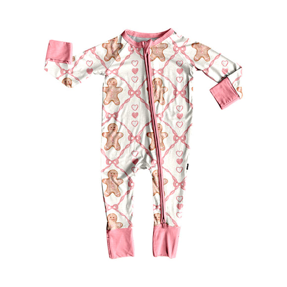 LR2589 pre-order baby girl clothes gingerbread man girl winter Christmas romper-2025.9.10