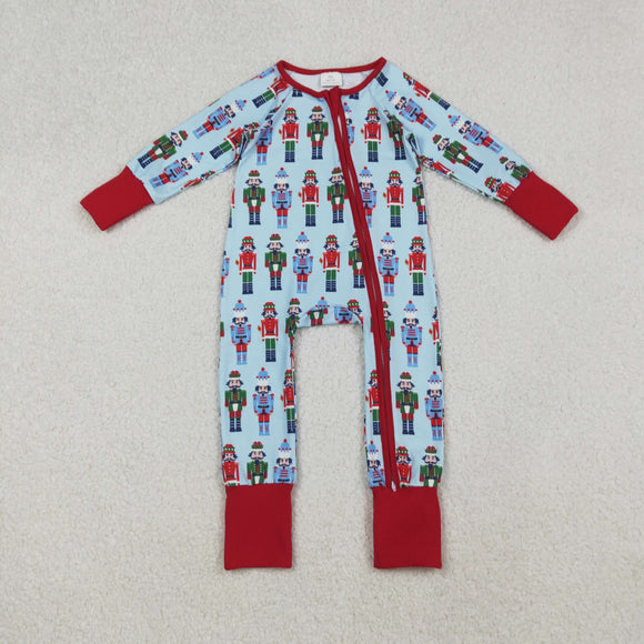 LR2599 baby solider zipper romper