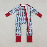 LR2599 baby solider zipper romper