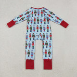 LR2599 baby solider zipper romper