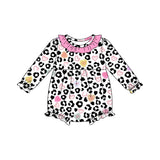 Pre-ordre LR2638 baby girls leopard long sleeve romper