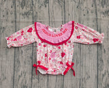 Pre-order LR2769 baby smocked Jesus loves me  long sleeves romper