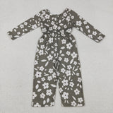 LR2828  baby girls flower long sleeves Jumpsuit
