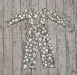 Pre-order LR2828  baby girls flower long sleeves Jumpsuit