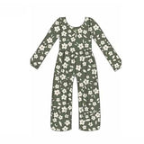 Pre-order LR2828  baby girls flower long sleeves Jumpsuit