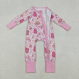LR2855 baby girls western long sleeve zipper