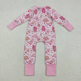 LR2855 baby girls western long sleeve zipper