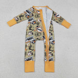 LR2942 baby boys cowboy long sleeves zipper romper
