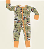 11.26 Pre-order LR2942 baby boys cowboy long sleeves zipper romper