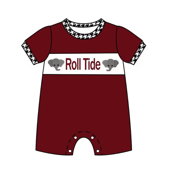 MOQ 3 Custom style  Roll Tide boy romper