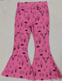 western skull cow pink jeans