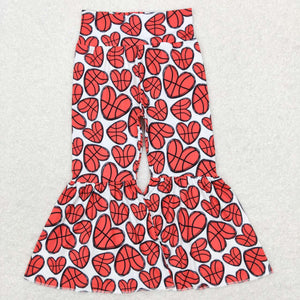 P0389--Valentine's Day red heart milk silk Bell bottoms