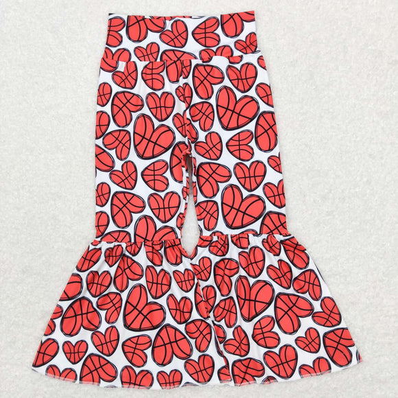 P0389--Valentine's Day red heart milk silk Bell bottoms