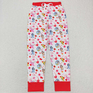 P0418--Adult dog Valentine women long pants