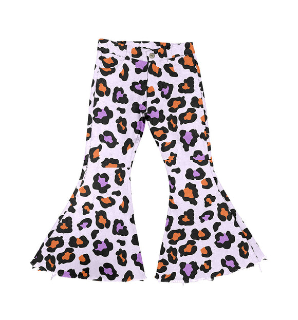 Deadline May 15 pre order Orange purple leopard kids girls Halloween jeans