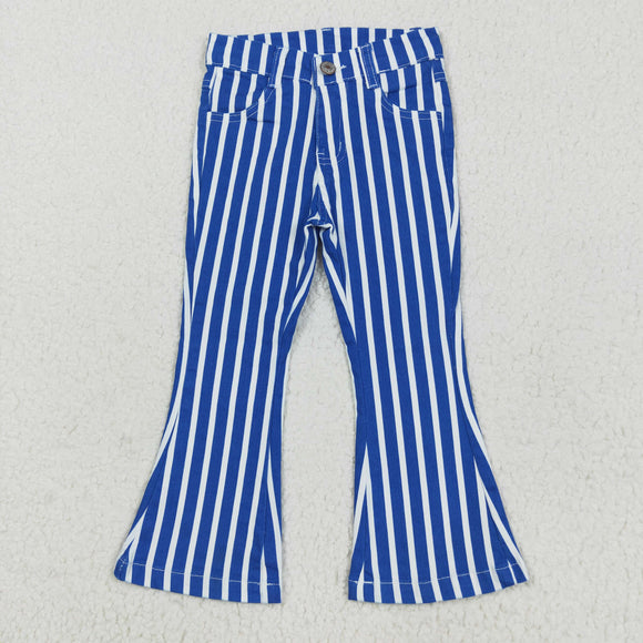 P0761  girl clothes blue Stripes  jeans