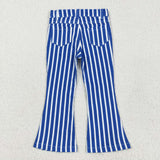 P0761  girl clothes blue Stripes  jeans