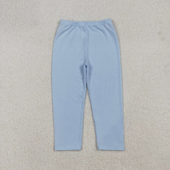 P0820 baby girls solid blue long Pants