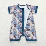 SR0802-- duck short sleeve girls romper