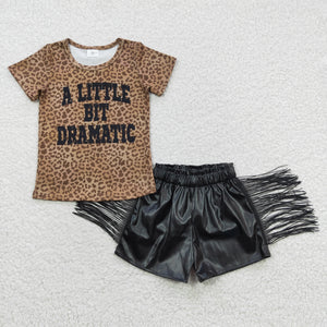 summer a little bit dramatic leopard girls outfit