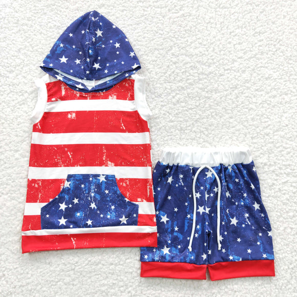 summer 4th of July star and stripe  boys outfits