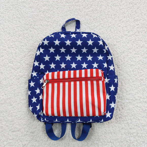 4th of July High quality blue star print backpack