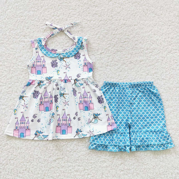 summer Castle fish scale girls outfit